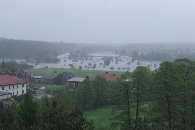 Powódź widziana z wieży kościoła św. Wawrzyńca, Dawid i Łukasz K.