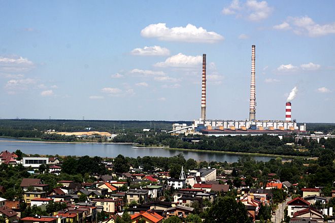 Kominy Elektrowni ''Rybnik'' należą do najwyższych konstrukcji w Polsce.