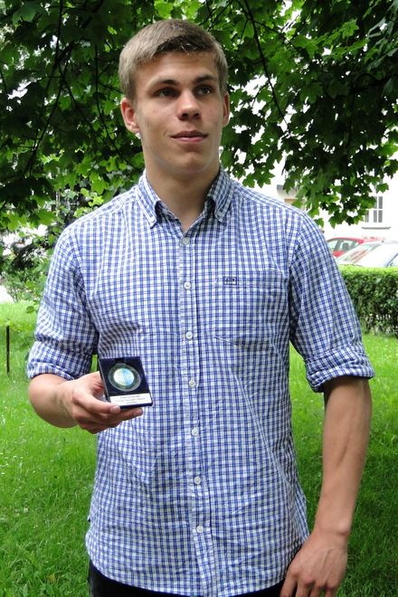 Piotr Chodyko z medalem olimpiady geograficznej