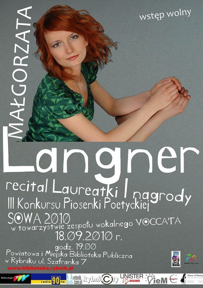 Biblioteka: recital Małgorzaty Langner, 