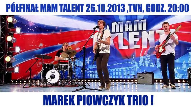 Marek Piowczyk Trio w czasie występu w castingach do półfinału Mam Talent