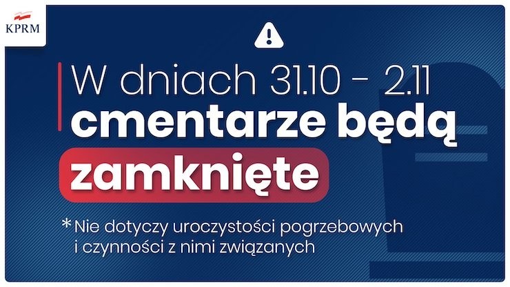 Mateusz Morawiecki: cmentarze będą zamknięte od soboty, Twitter: Kancelaria Premiera
