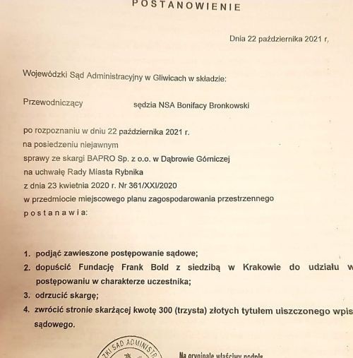 Miasto kontra Bapro: sąd odrzucił skargę spółki ws kopalni Paruszowiec, Facebook/Piotr Kuczera