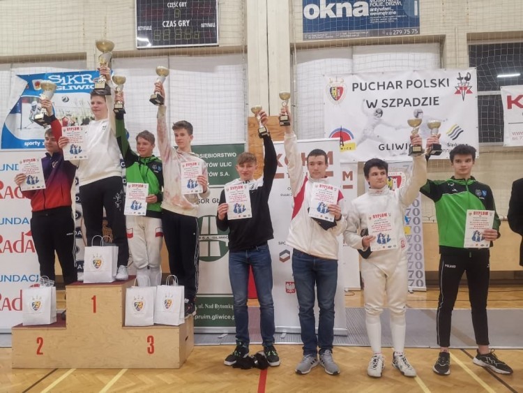 Szermierka: Adam Sojka na podium II Pucharu Polski w Gliwicach, Materiały prasowe