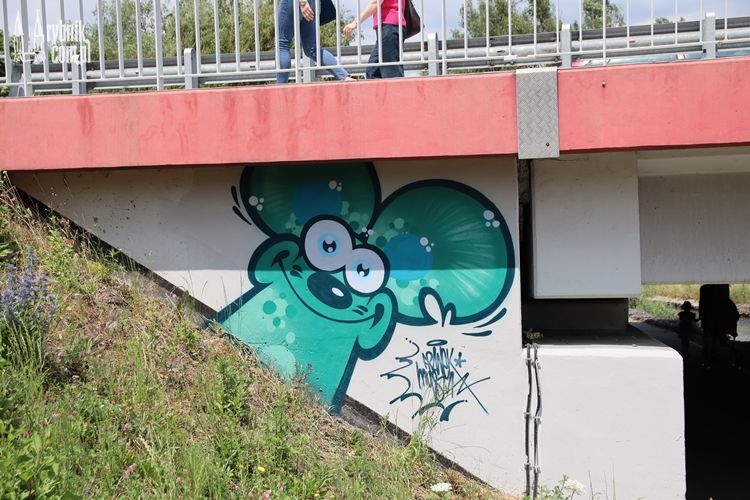 Co oni zmalowali? Zobaczcie graffiti pod mostem na Kotucza, Bartłomiej Furmanowicz