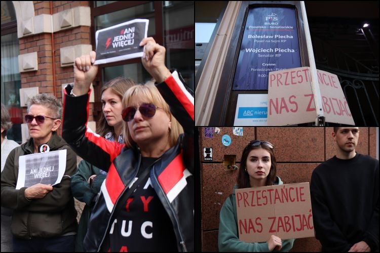 „Przestańcie nas zabijać!” Protest przed biurem braci Piechów w Rybniku, Bartłomiej Furmanowicz