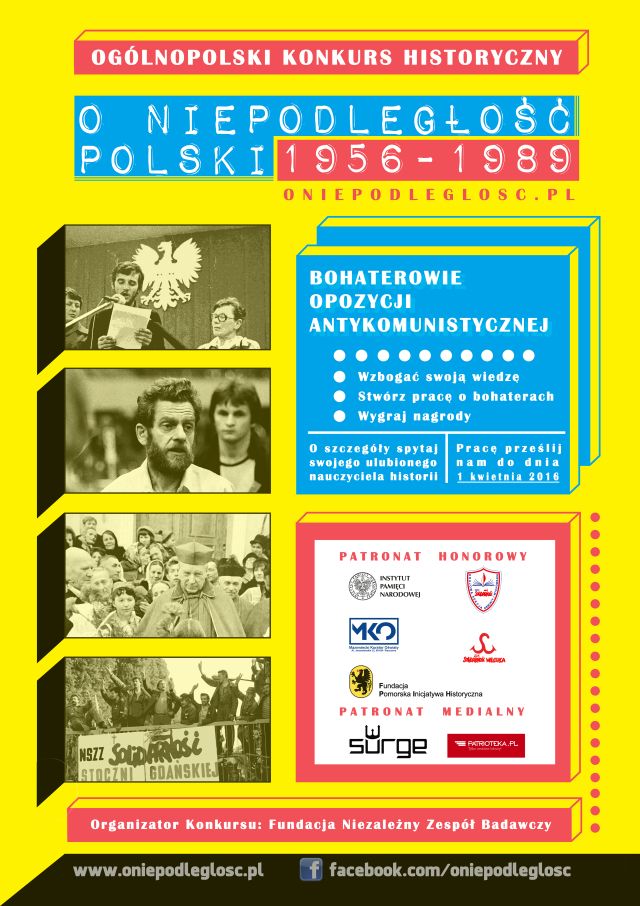 Zofia z II LO na podium konkursu „O Niepodległość Polski 1956-1989”, materiały prasowe