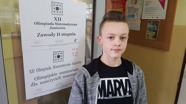 Mateusz Górecki z G17 w II etapie Olimpiady Matematycznej Juniorów, ZS nr 1 w Rybniku