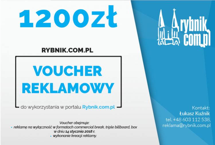 Licytacja pakietu reklamowego Rybnik.com.pl podczas Kosmicznego Meczu, 