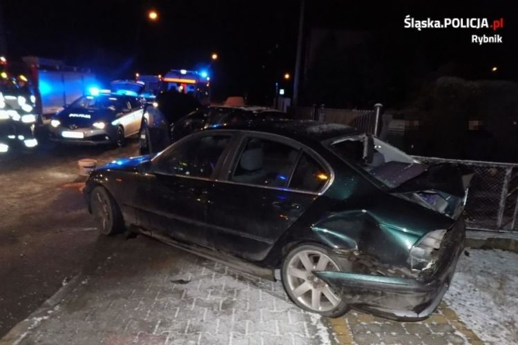 Ul. Żorska: pijany kierowca spowodował wypadek, KMP Rybnik