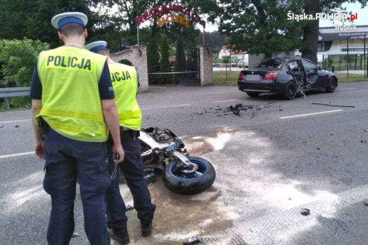 Śmiertelny wypadek w Ochojcu. Nie żyje motocyklista, KMP Rybnik