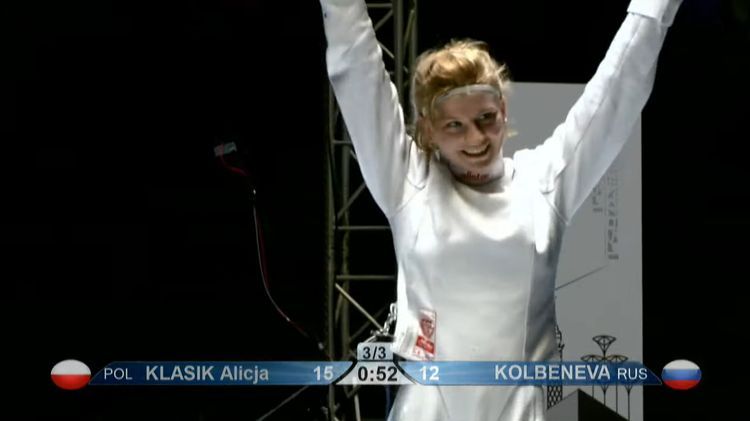 Szermierka: Alicja Klasik mistrzynią świata kadetek!, YouTube