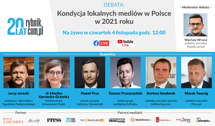 Debata o kondycji lokalnych mediów w Polsce. Oglądajcie na żywo, 