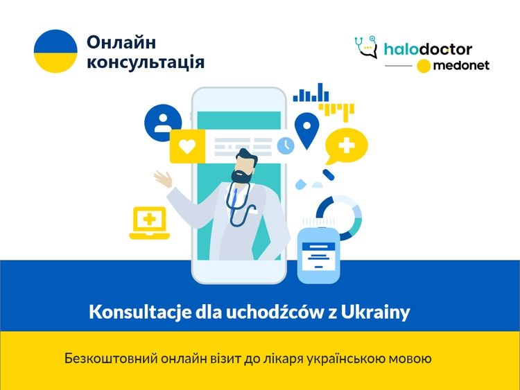 Darmowe teleporady dla pacjentów z Ukrainy - безкоштовні телепорці для українських пацієнтів, 