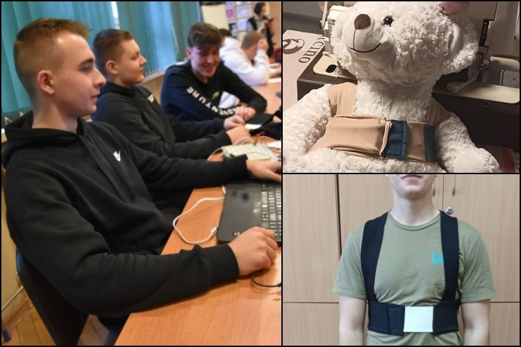Uczniowie Tygla opracowali prototyp kamizelki wykrywającej zanik oddechu u niemowląt, PRart Media