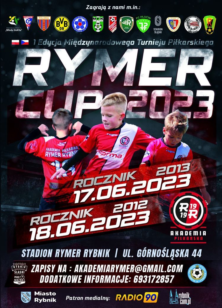 Turniej piłkarski Rymer Cup już w ten weekend, Materiały prasowe