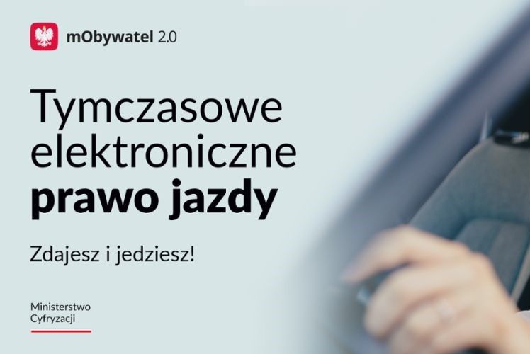 Tymczasowe prawo jazdy w aplikacji mObywatel! - zdajesz i jedziesz, gov.pl