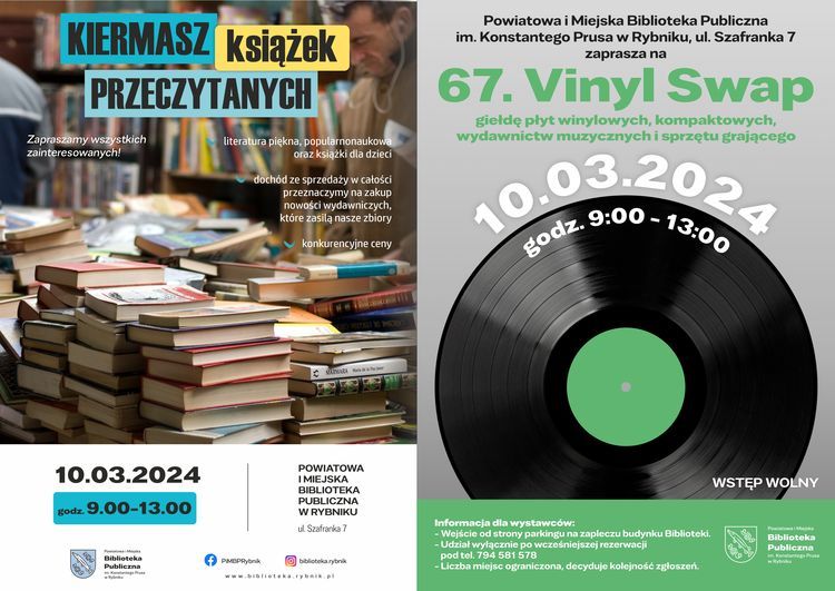 67. Vinyl Swap i 10. Kiermasz Książek Przeczytanych w Rybniku, Materiały prasowe