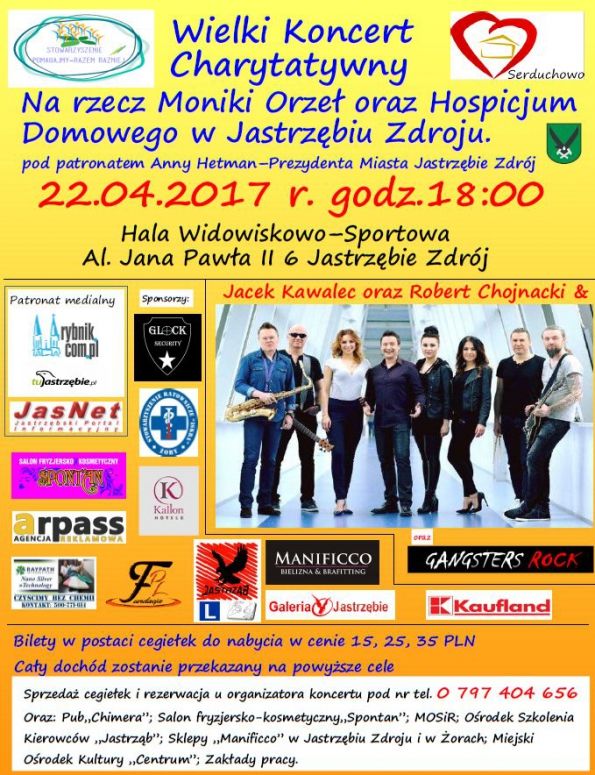 Koncert charytatywny na rzecz Moniki Orzeł z Rybnika i Hospicjum Domowego w Jastrzębiu-Zdroju, 