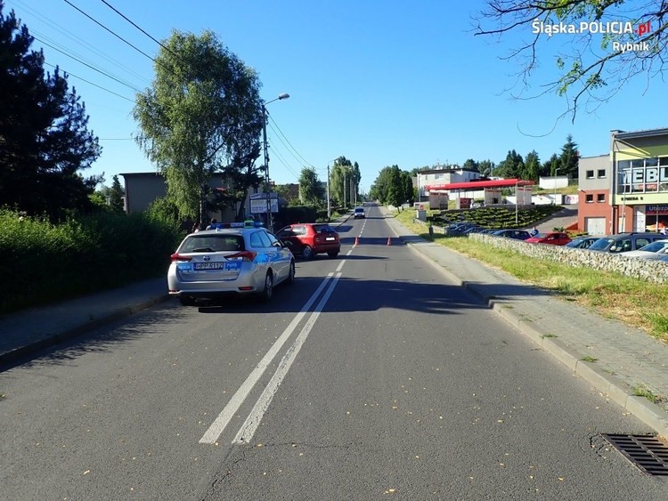 Zderzenie skody z motocyklem suzuki w Niedobczycach, KMP w Rybniku