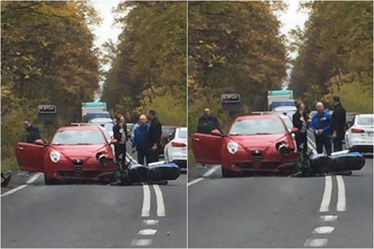 Mikołowska: zderzenie motocykla z autem. Przyleciał śmigłowiec LPR, Czytelnik