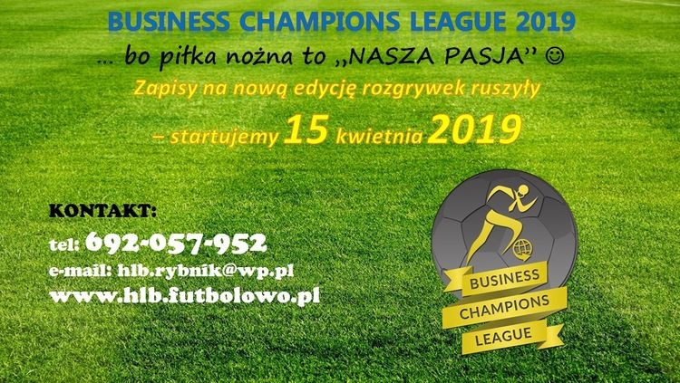Business Champions League 2019 - zaproszenie, 