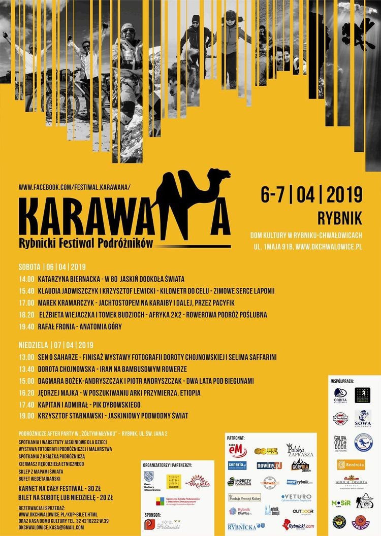 DK Chwałowice: Rybnicki Festiwal Podróżników Karawana 2019, 