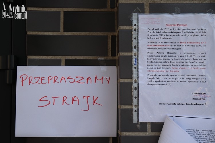 Strajk nauczycieli w Rybniku. „Rząd sprzedał nas dla krów i świń”, bf