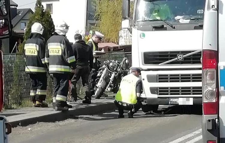 Wypadek w Świerklanach. Ranny motocyklista, Rybnik i okolice-Informacje drogowe 24H