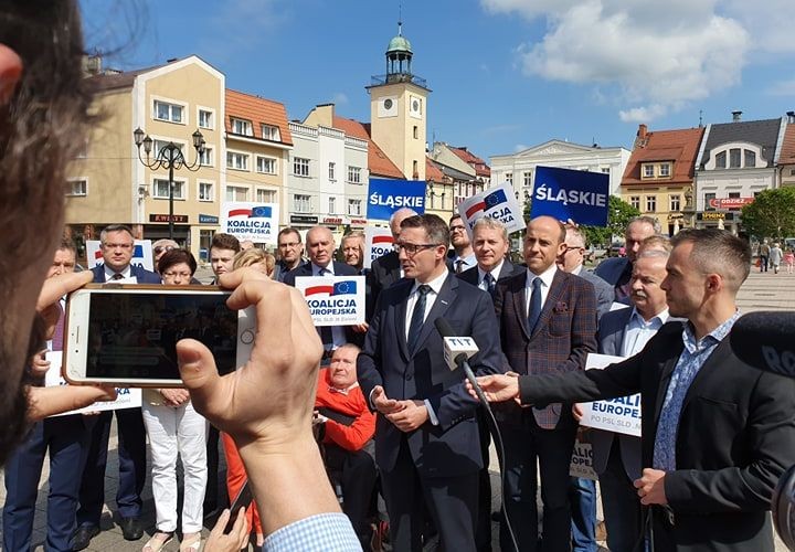 Jerzy Buzek i Jan Olbrycht w Rybniku. Kandydaci zachęcają do głosowania, materiały nadesłane