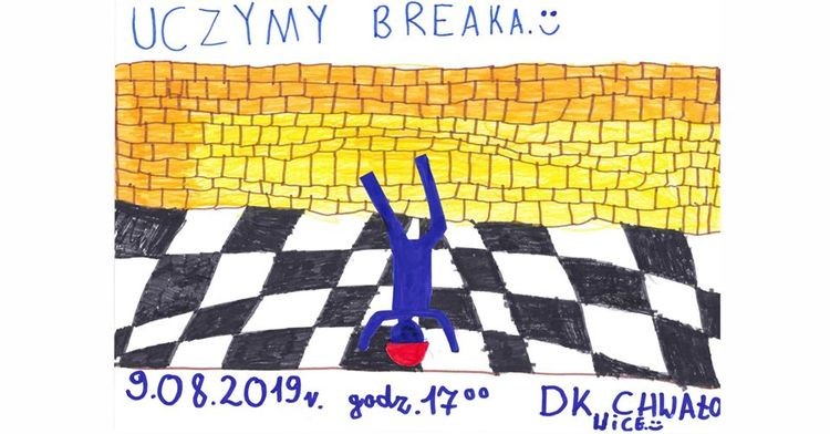 Pokaz tańca breakdance w DK Chwałowice, 