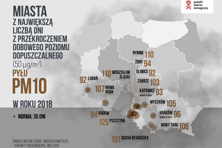 Rybnik wśród liderów smogowego rankingu!, Polski Alarm Smogowy