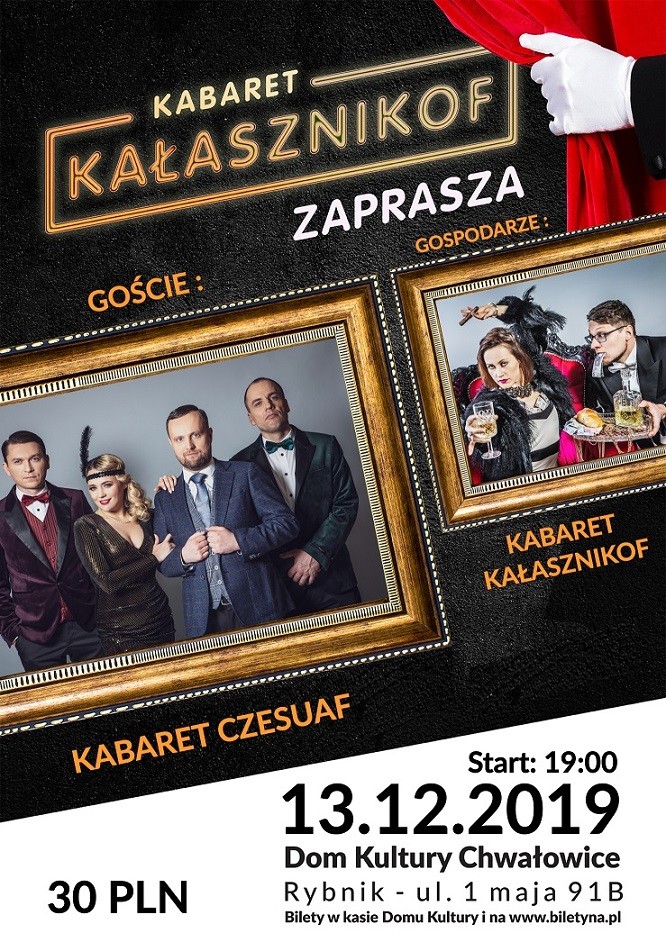 DK Chwałowice: Kałasznikof zaprasza na występ kabaretu Czesuaf, Materiały prasowe