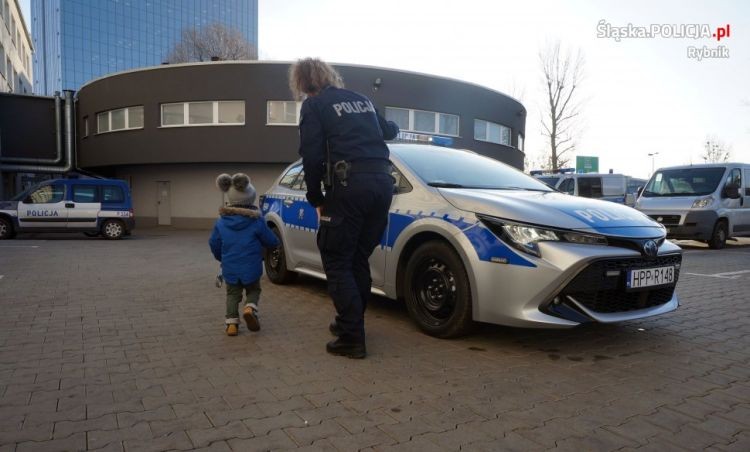 Policjanci spełnili marzenie 3-letniego Leosia, KMP Rybnik