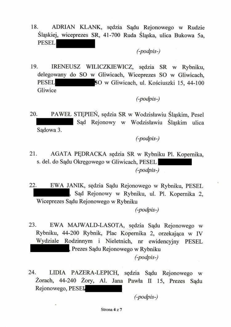 GW: na liście poparcia do nowej KRS są sędziowie z Rybnika, Gazeta Wyborcza