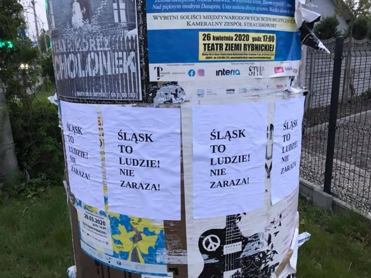 „Śląsk to ludzie! Nie zaraza!” - takie plakaty pojawiły się w Rybniku, Śląskie Heksy