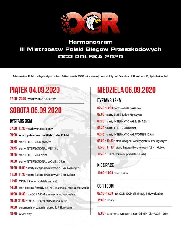 III Mistrzostwa Polski Biegów Przeszkodowych OCR w Kamieniu, Materiały prasowe