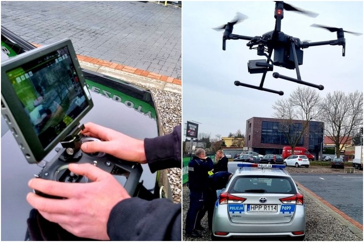 Policyjny dron lata nad Rybnikiem. Kogo kontrolują? (zdjęcia), KMP Rybnik