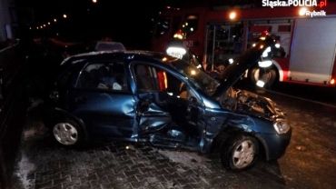Ul. Żorska: pijany kierowca spowodował wypadek