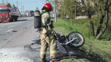 Poważny wypadek na Gliwickiej. Ranny motocyklista