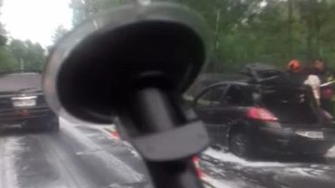 Na Mikołowskiej palił się samochód