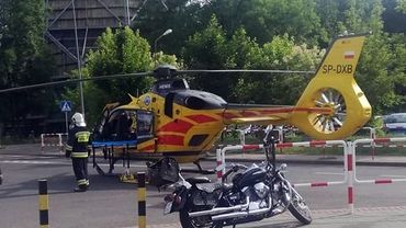 Potrącenie rowerzystki w Boguszowicach. Lądował śmigłowiec LPR