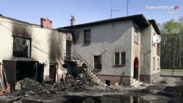 Pożar domu przy Żorskiej. Na ratunek rzucili się policjanci