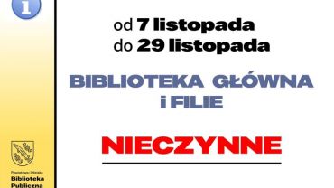 Biblioteka w Rybniku zamknięta do 29 listopada