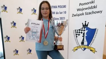 Młoda szachistka z Rybnika Karolina Figa mistrzynią Polski do lat 10