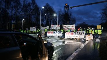 „Nie dla CPK!”. Mieszkańcy sołectw Czerwionki-Leszczyn zablokowali Wiślankę (foto, wideo)