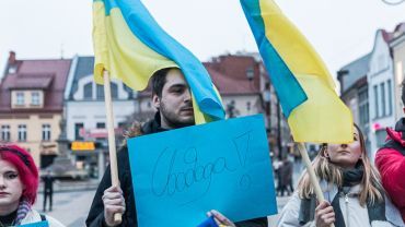 „Wolność dla Ukrainy, pokój dla Ukrainy!” Rybniczanie pokazali solidarność