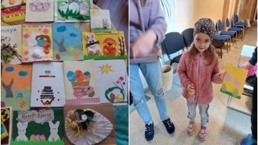 Uczniowie stworzyli piękne kartki z życzeniami. Ukraińcy nie kryli wzruszenia