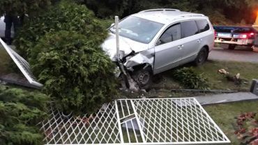 Pijany kierowca staranował ogrodzenie. Ujął go uczeń klasy mundurowej