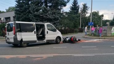 Na Raciborskiej lądował śmigłowiec LPR. Poszkodowanych dwoje motocyklistów
